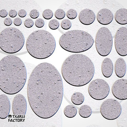 Textured (Medium) Plain Bases (Round) | 8K Resin | Txarli Factory