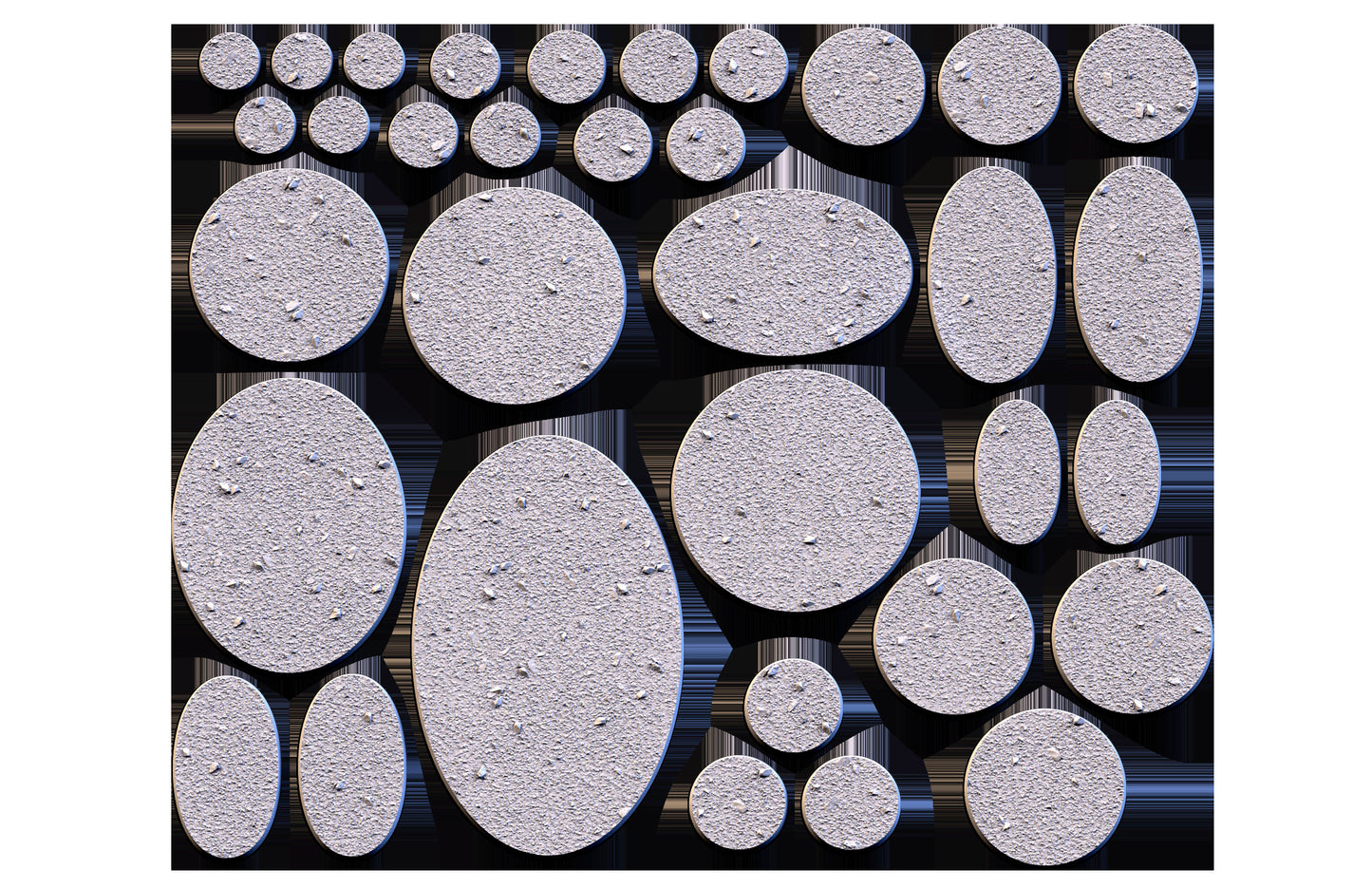 Textured (Medium) Plain Bases (Round) | 8K Resin | Txarli Factory