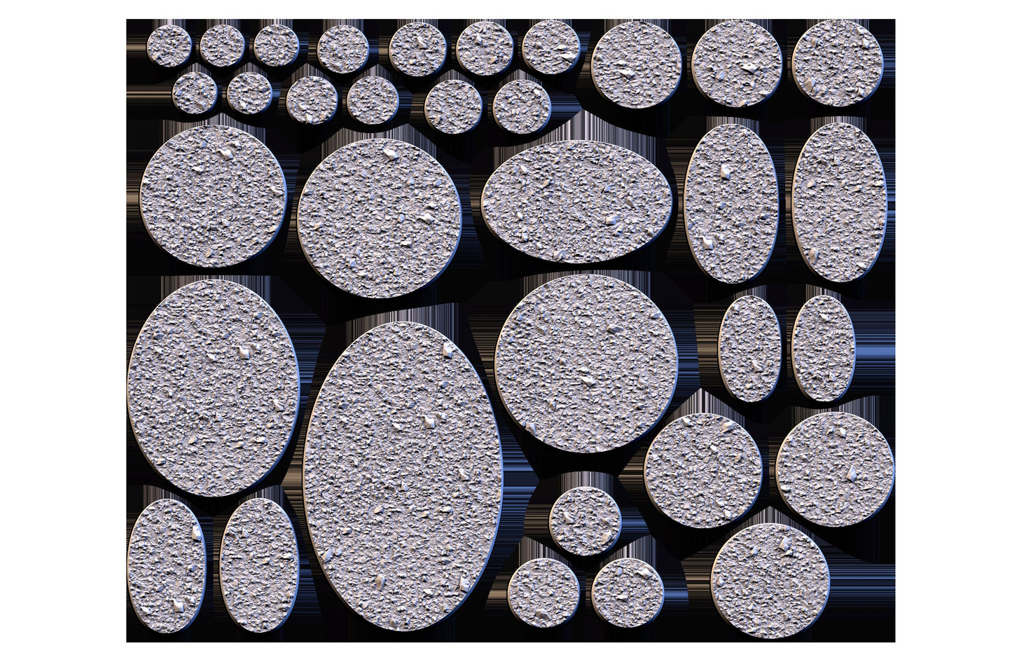 Textured (Heavy) Plain Bases (Round) | 8K Resin | Txarli Factory