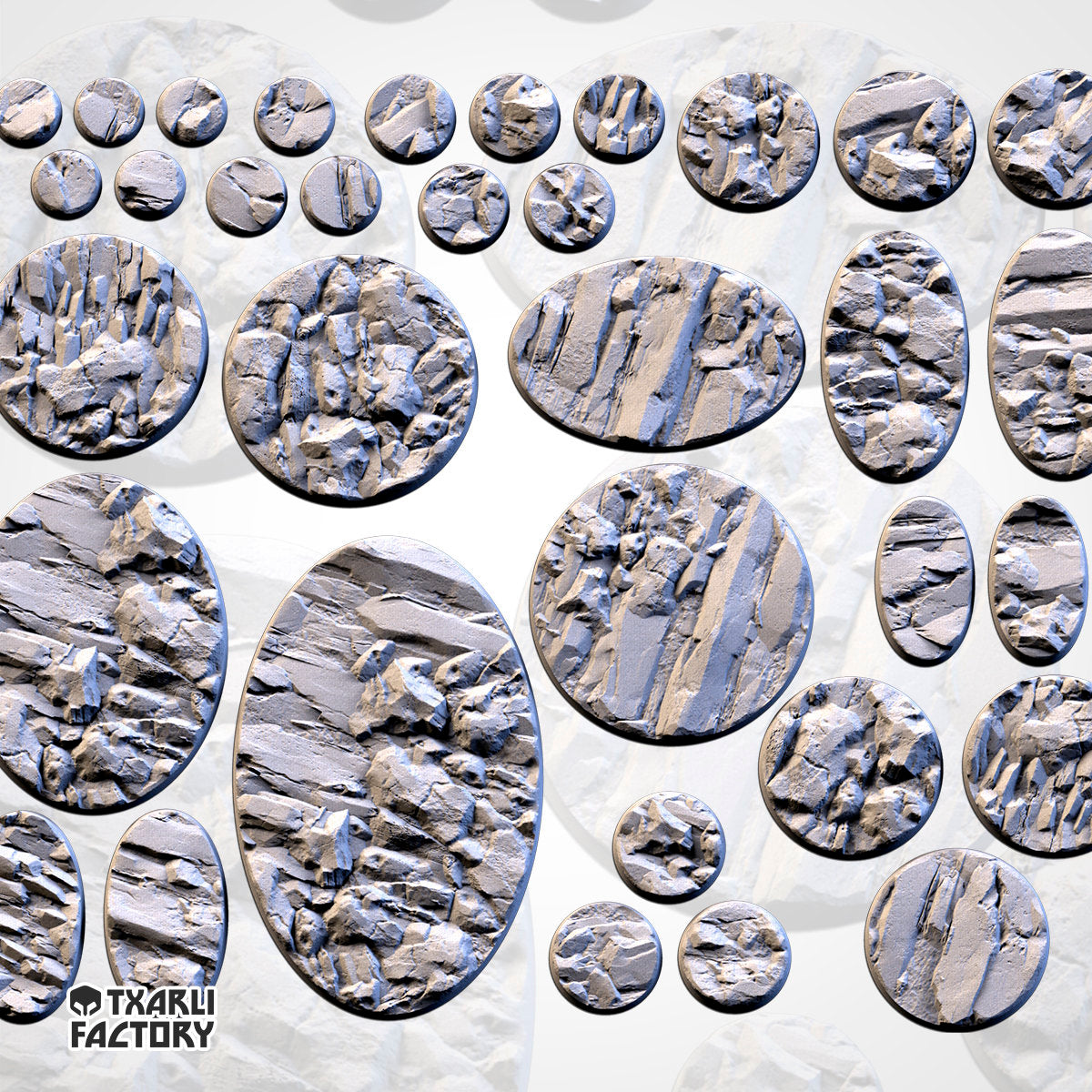 Stony Bases (Round) | 8K Resin | Txarli Factory