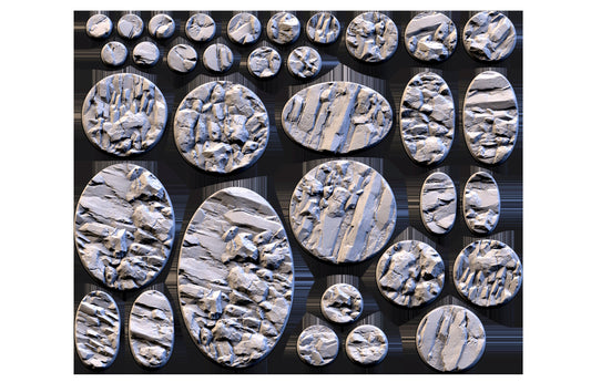 Stony Bases (Round) | 8K Resin | Txarli Factory