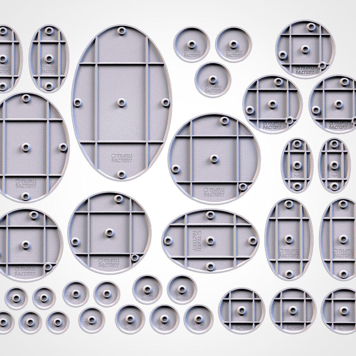 Xeno Tech Bases (Round) | 8K Resin | Txarli Factory
