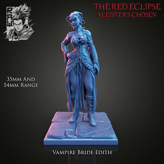 Vampire Bride Edith | The Red Eclipse | 28mm - 120mm | Resin 3D Printed | Ronin Arts Workshop