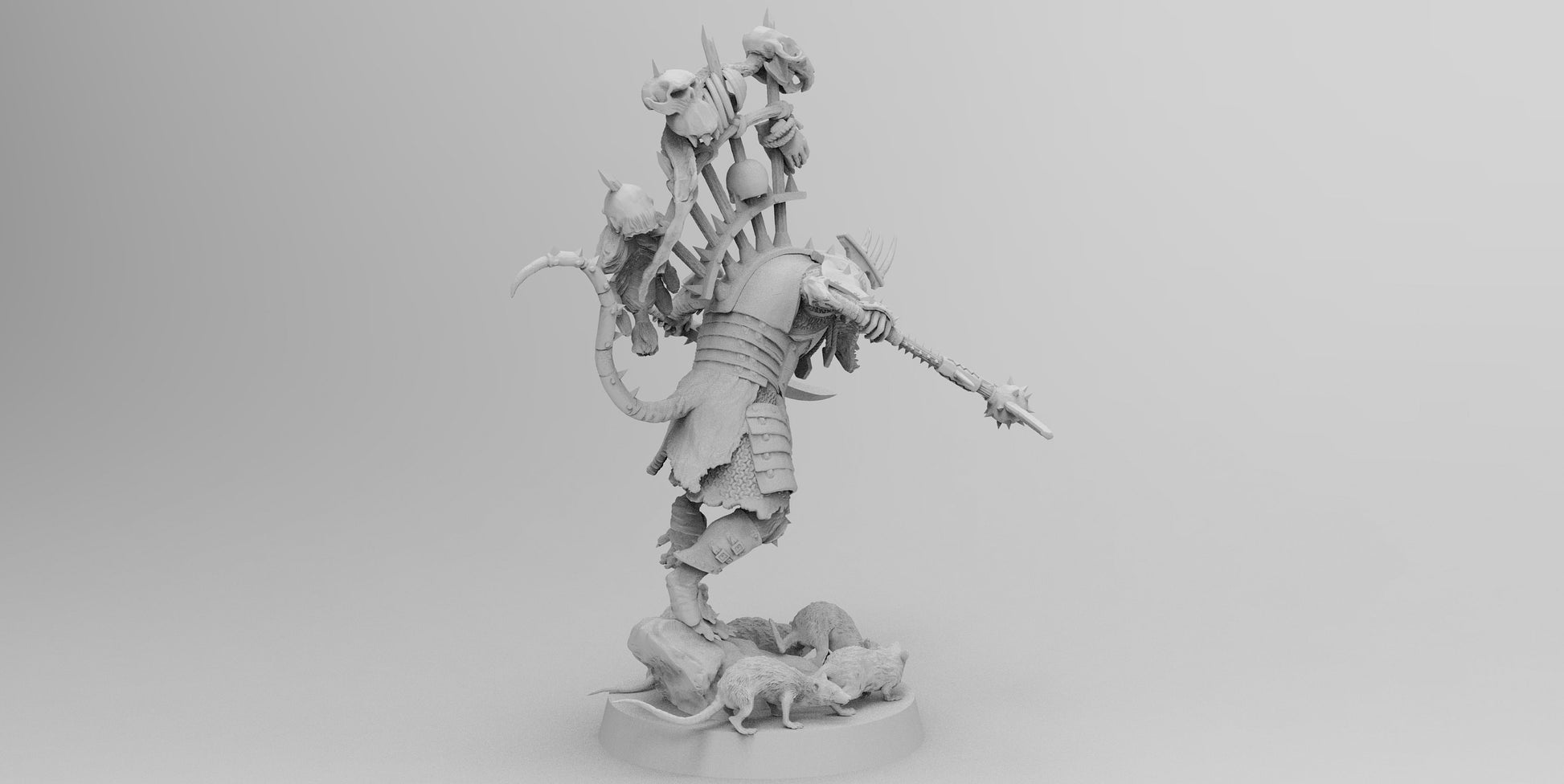 Warlord Squeek Skulltaker | Ratmen Resin 3D Printed Miniature | Warhammer Proxy | RPG | D&D | DnD| EmanG |
