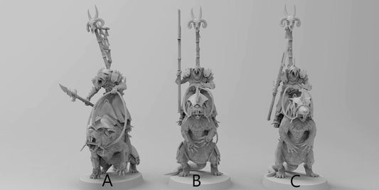 Mounted Ratman Chieftans | Ratmen Resin 3D Printed Miniature | RPG | D&D | DnD| EmanG |