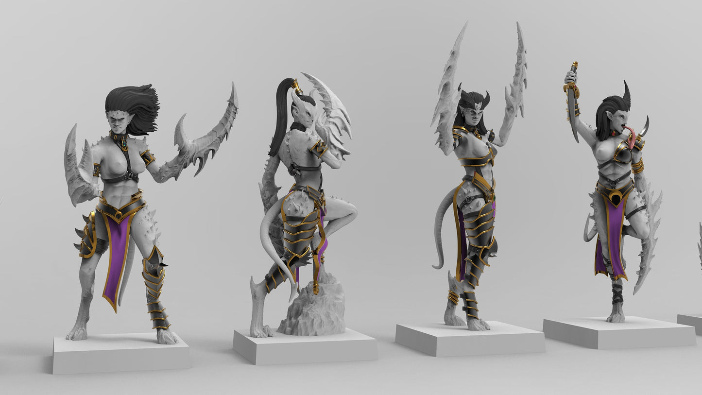 Succubi Infantry | Legion of Excess | Resin 3D Printed | EmanG | Table Top Gaming