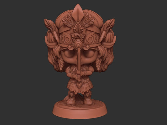 Chibi Minerva | Roman Gods | Multiple Scales | Resin 3D Printed Miniature | Limelight Miniatures