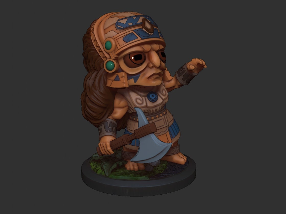 Chibi Chaac | Mayan Gods | Multiple Scales | Resin 3D Printed Miniature | Limelight Miniatures