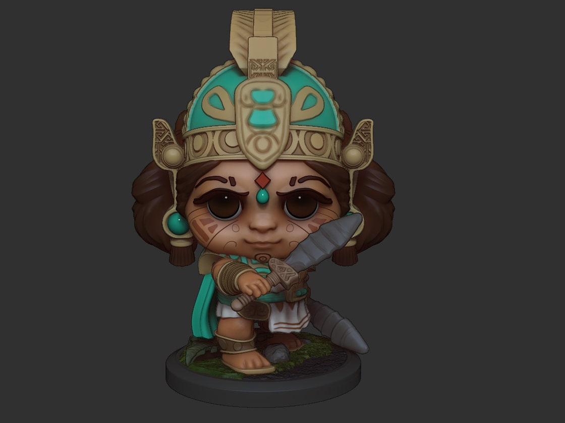 Chibi Ix Chel | Mayan Gods | Multiple Scales | Resin 3D Printed Miniature | Limelight Miniatures