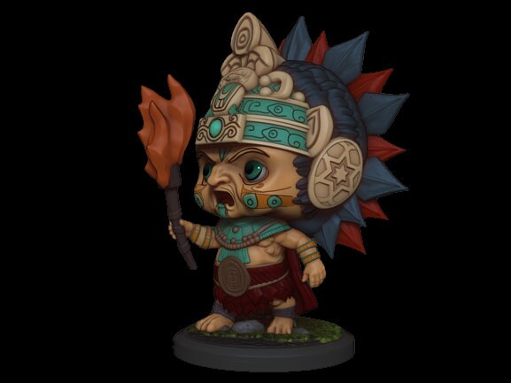 Chibi Itzamna | Mayan Gods | Multiple Scales | Resin 3D Printed Miniature | Limelight Miniatures
