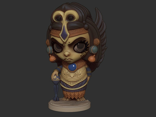 Chibi Isis | Egyptian Gods | Multiple Scales | Resin 3D Printed Miniature | Limelight Miniatures