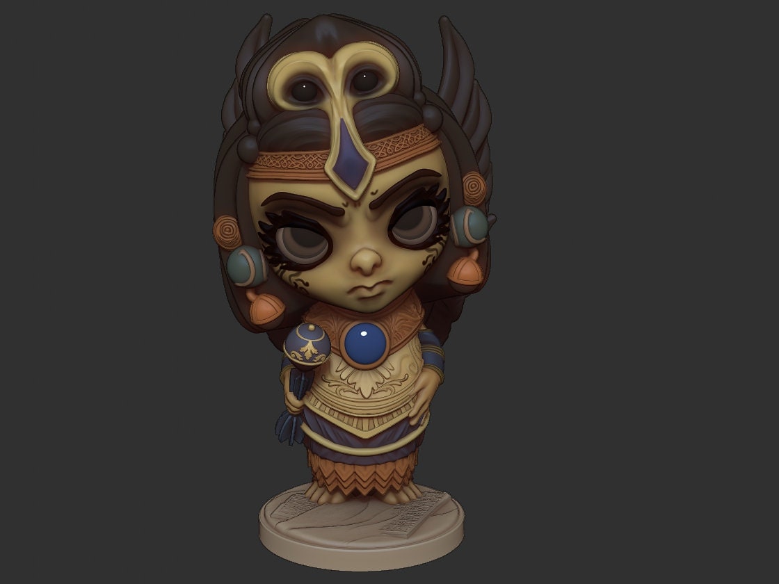 Chibi Isis | Egyptian Gods | Multiple Scales | Resin 3D Printed Miniature | Limelight Miniatures