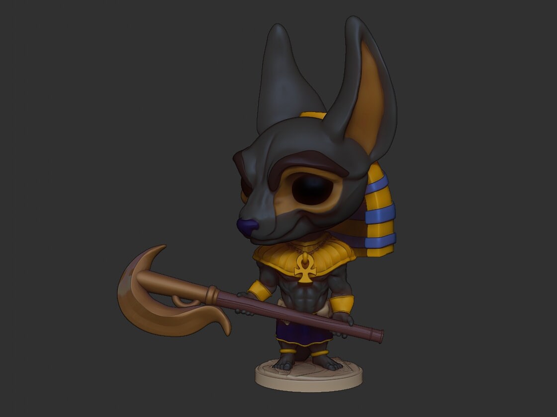 Chibi Anubis | Egyptian Gods | Multiple Scales | Resin 3D Printed Miniature | Limelight Miniatures