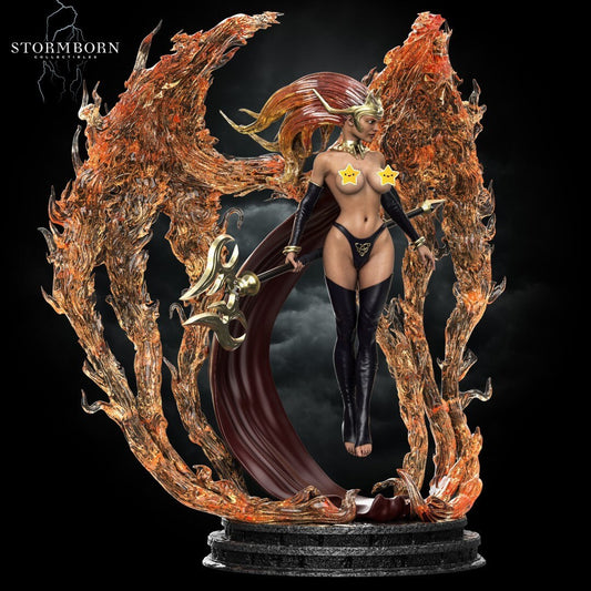 Lorna, Goddess of Flame | SFW or NSFW Large Model | 54mm-120mm scale | Resin 3D Printed Miniature | RPG | Stormborn Collectibles