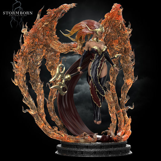 Lorna, Goddess of Flame | SFW or NSFW Large Model | 54mm-120mm scale | Resin 3D Printed Miniature | RPG | Stormborn Collectibles