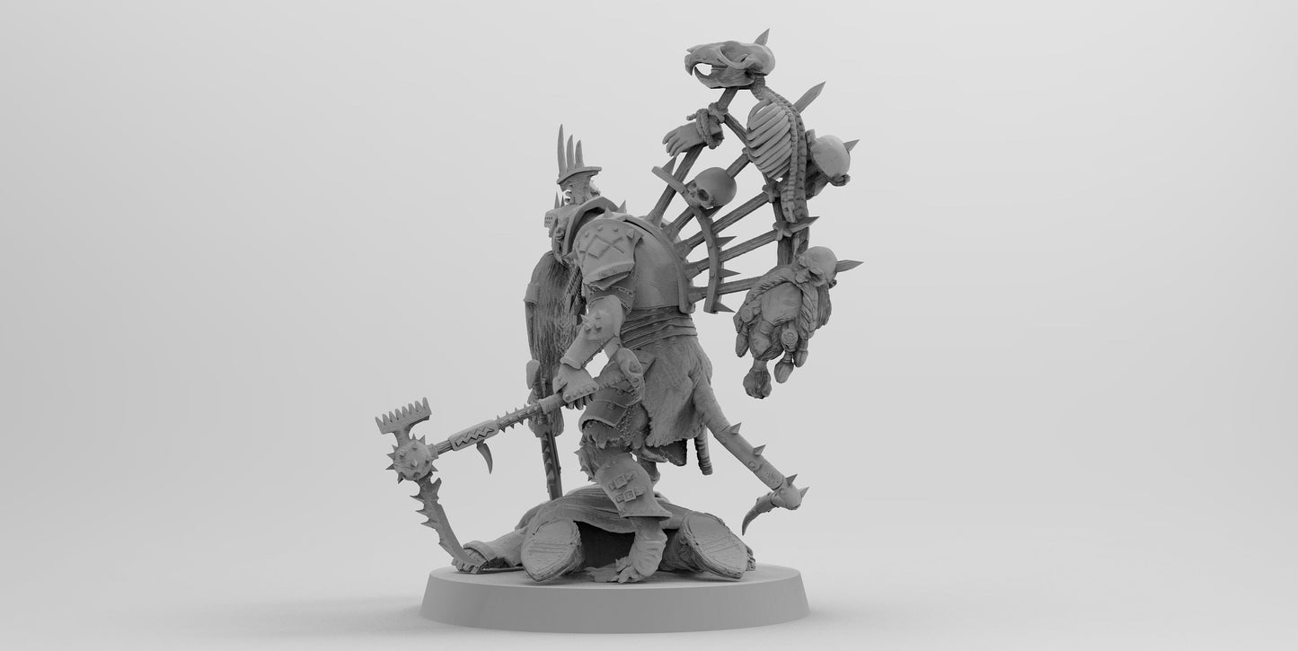 Warlord Squeek Skulltaker | Ratmen Resin 3D Printed Miniature | Warhammer Proxy | RPG | D&D | DnD| EmanG |