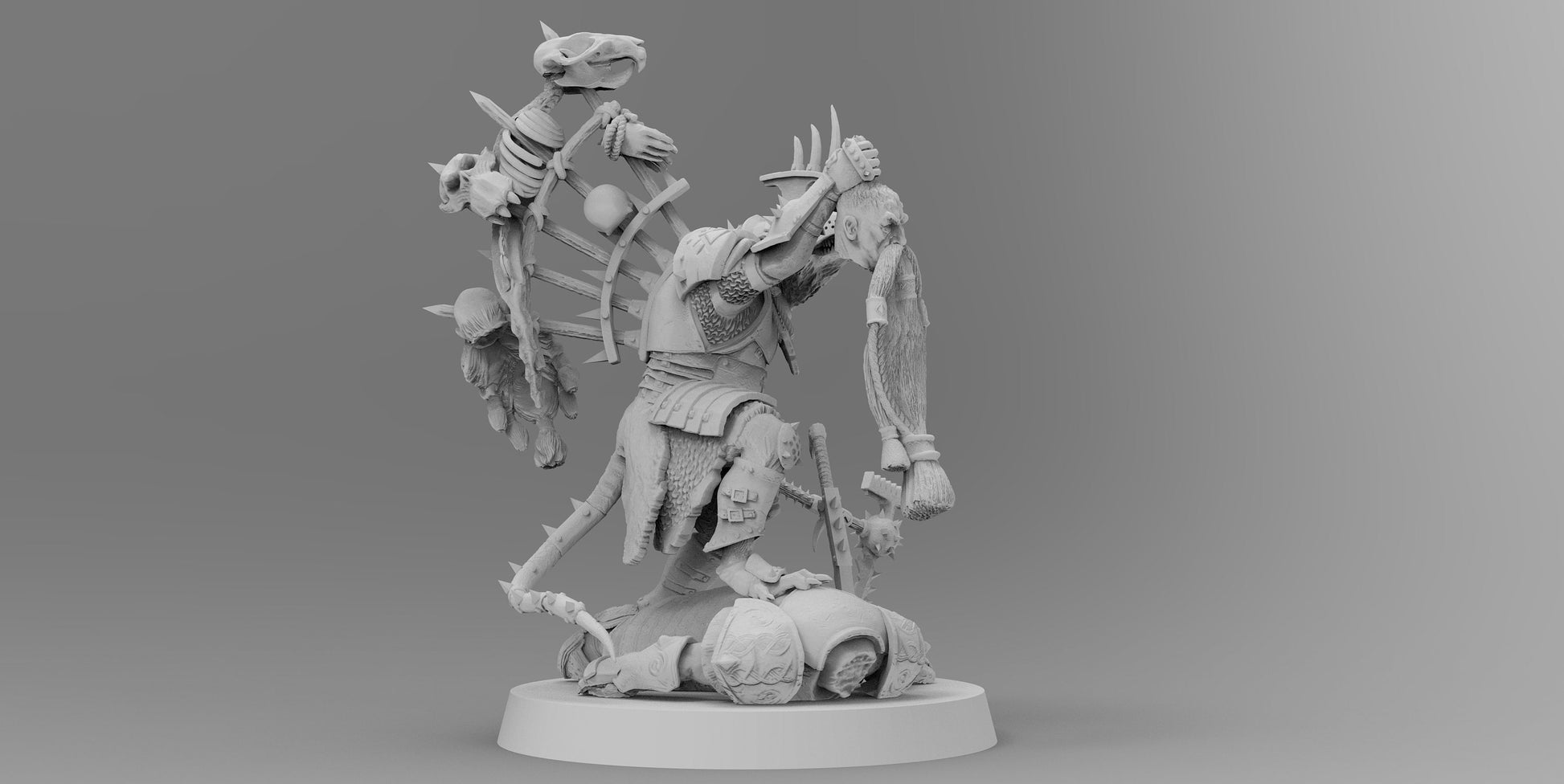 Warlord Squeek Skulltaker | Ratmen Resin 3D Printed Miniature | Warhammer Proxy | RPG | D&D | DnD| EmanG |