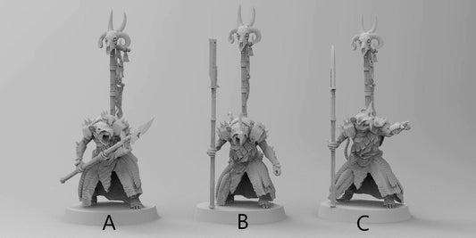 Ratman Chieftans on Foot | Ratmen Resin 3D Printed Miniature | RPG | D&D | DnD| EmanG |