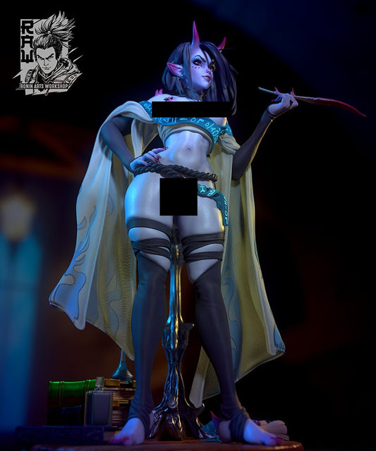 Violet the Alchemist Pinup | Clothed or Nude | Resin 3D Printed Pinup | Ronin Arts Workshop