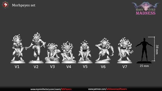 Morhpeyes Set | Many Eyed Madness | Resin 3D Printed Miniature | White Werewolf Tavern | RPG | D&D | DnD