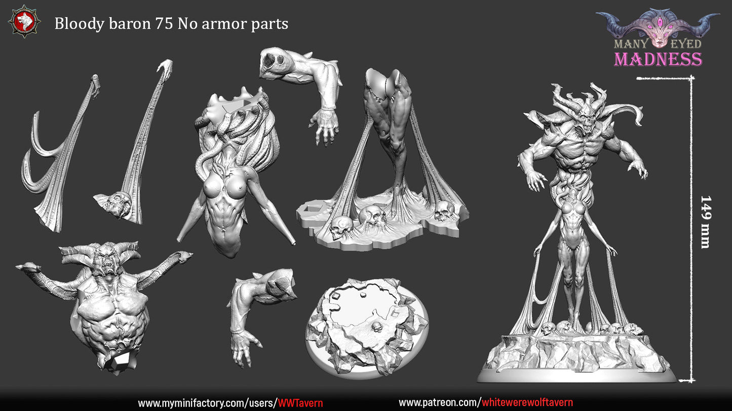 Bloody Baron | Many Eyed Madness | Multiple Scales | Resin 3D Printed Miniature | White Werewolf Tavern