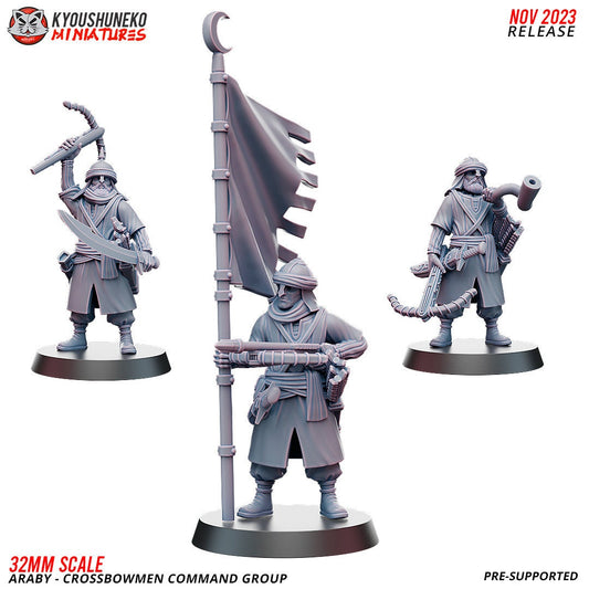 Araby Crossbowmen | Resin 3D Printed Miniatures | Kyoushuneko | Table Top Gaming | RPG | D&D | Pathfinder