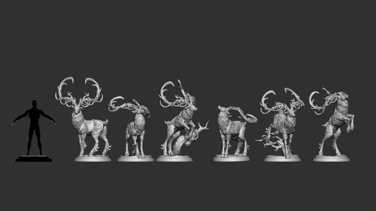Magic Deer Set | Prairie Legends | Resin 3D Printed Miniature | White Werewolf Tavern | RPG | D&D | DnD