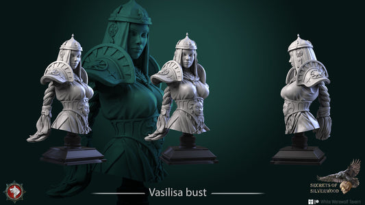 Vasilisa the Beautiful | Secrets of Silverwood | Bust | Resin 3D Printed Miniature | White Werewolf Tavern