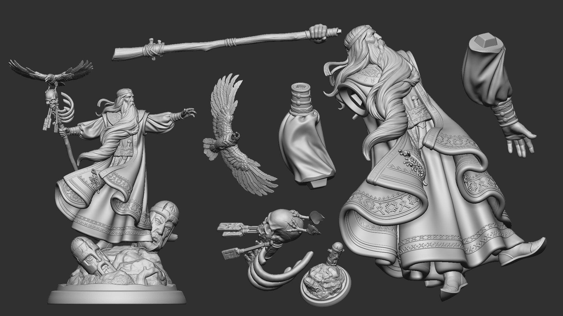 Volkhv the Priest | Secrets of Silverwood | Multiple Scales | Resin 3D Printed Miniature | White Werewolf Tavern