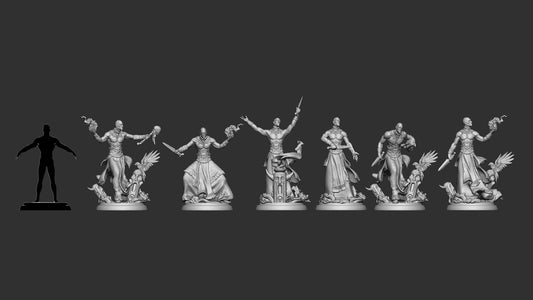 Chernobog Cultist Set | Six Poses | Secrets of Silverwood | Resin 3D Printed Miniature | White Werewolf Tavern | RPG | D&D | DnD
