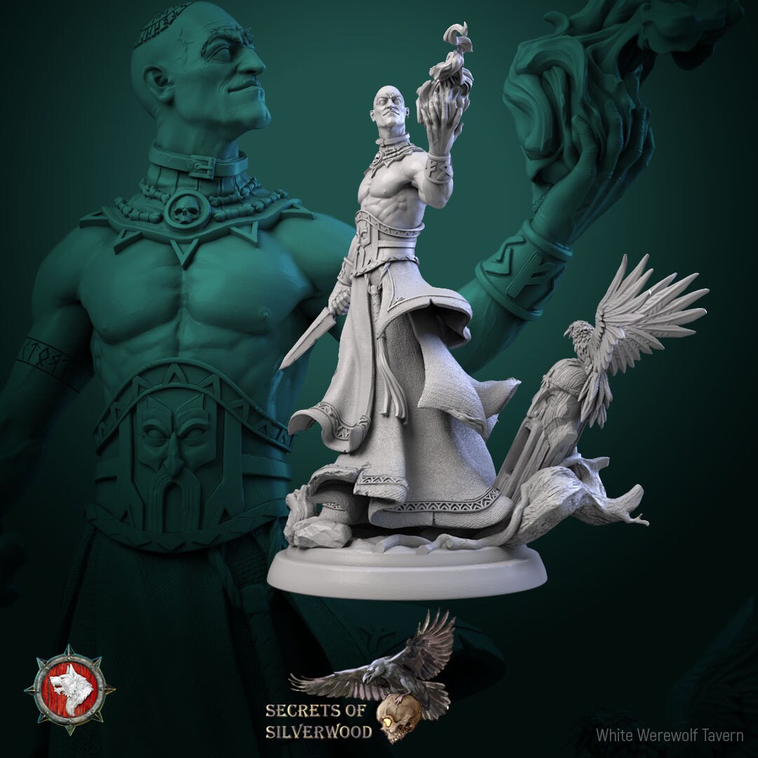 Chernobog Cultist Set | Six Poses | Secrets of Silverwood | Resin 3D Printed Miniature | White Werewolf Tavern | RPG | D&D | DnD