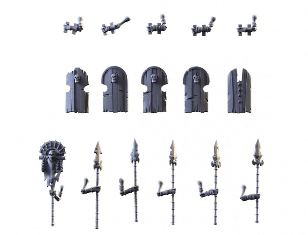 Necropolis Guards - Halberds | Txarli Factory | Armies of the Sands | Warhammer Proxy | Kings of War | RPG | D&D | Tabletop