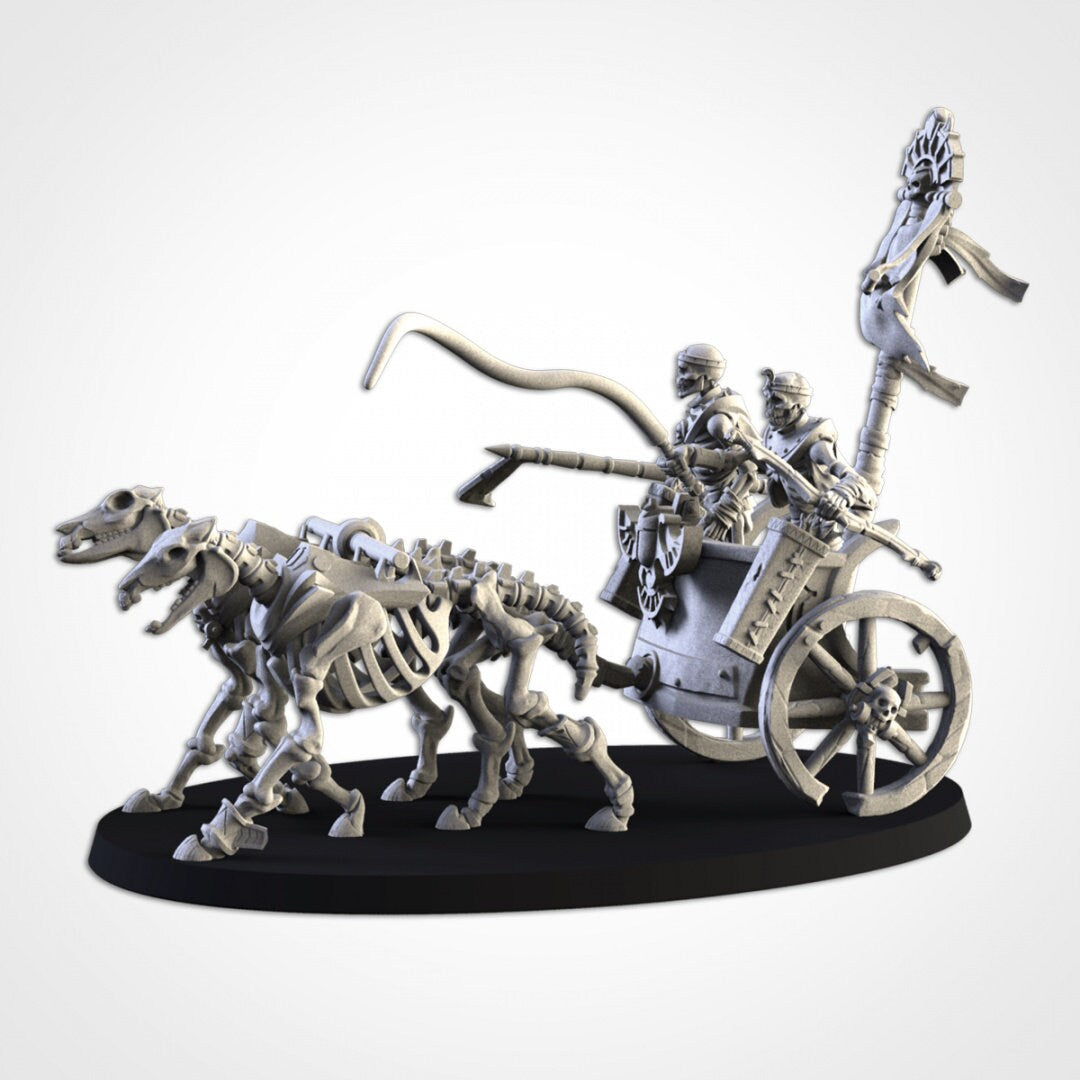 Sekelton Chariots | Txarli Factory | Armies of the Sands | Warhammer Proxy | Kings of War | RPG | D&D | Tabletop
