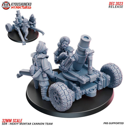 SDR - Heavy Mortar Cannon | Sikh Desert Raiders | Grimdark Sci-Fi Tabletop Gaming | Resin 3D Printed Miniature | Kyoushuneko