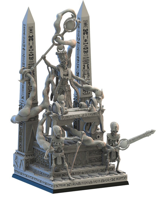 Amenophis on Canopic Altar | Undying Dynasties | Lost Kingdom Miniatures | Warhammer Proxy | Kings of War | RPG | D&D | Tabletop