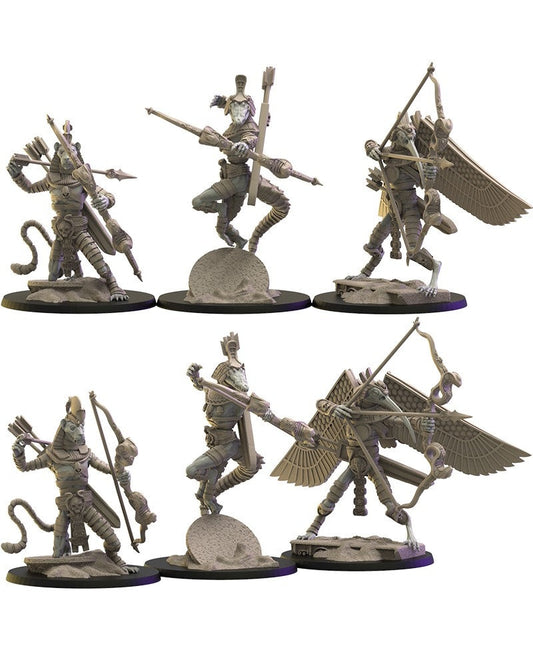 Canopic Guard with Bows | Undying Dynasties | Lost Kingdom Miniatures | Warhammer Proxy | Kings of War | RPG | D&D | Tabletop