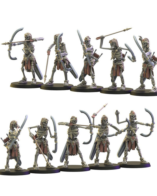 Khnum Archers | Undying Dynasties | Lost Kingdom Miniatures | Warhammer Proxy | Kings of War | RPG | D&D | Tabletop