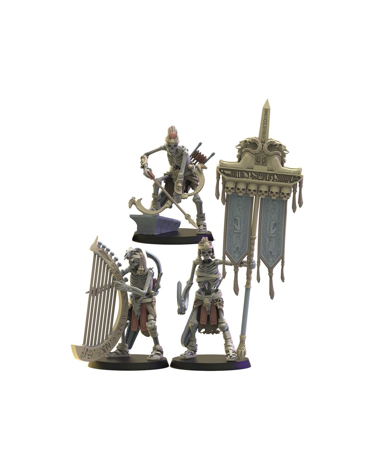 Khnum Archers Command Group | Undying Dynasties | Lost Kingdom Miniatures | Warhammer Proxy | Kings of War | RPG | D&D | Tabletop