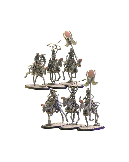 Khnum Riders Command Group | Undying Dynasties | Lost Kingdom Miniatures | Warhammer Proxy | Kings of War | RPG | D&D | Tabletop