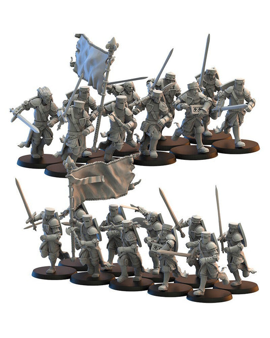 Rangers on Foot | Kingdom of Mercia | Lost Kingdom Miniatures | Kyoushuneko | Table Top Gaming | RPG | D&D | Pathfinder