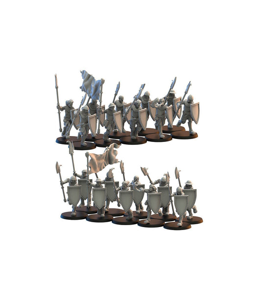 Spearmen on Foot | Kingdom of Mercia | Lost Kingdom Miniatures | Table Top Gaming | RPG | D&D | Pathfinder