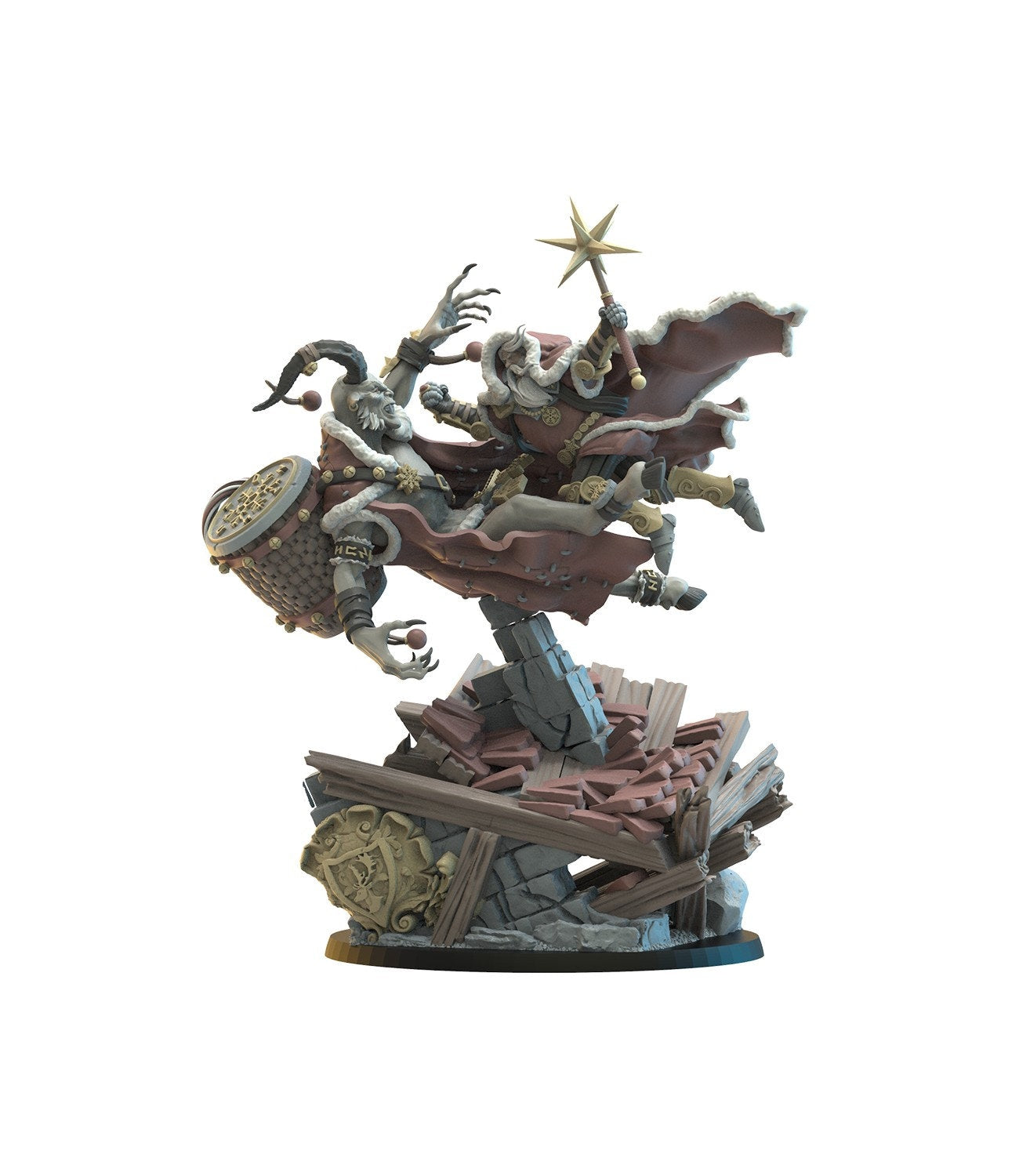Klaus vs. Krampus | Diorama | Lost Kingdom Miniatures | Kyoushuneko | Table Top Gaming | RPG | D&D | Pathfinder