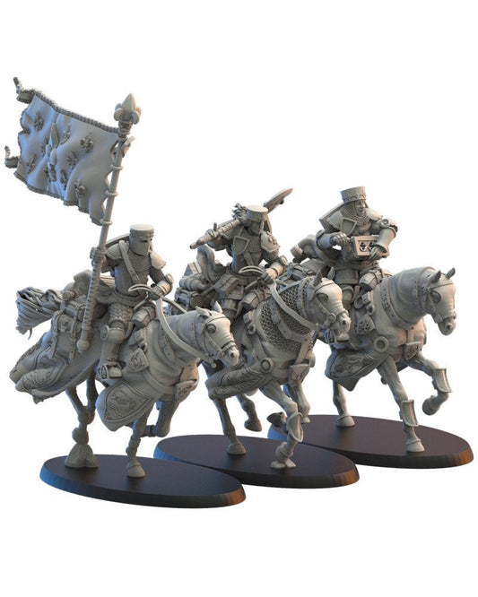 Kingdom Rangers Command Group | Kingdom of Mercia | Lost Kingdom Miniatures | Warhammer Proxy | Kings of War | RPG | D&D | Tabletop