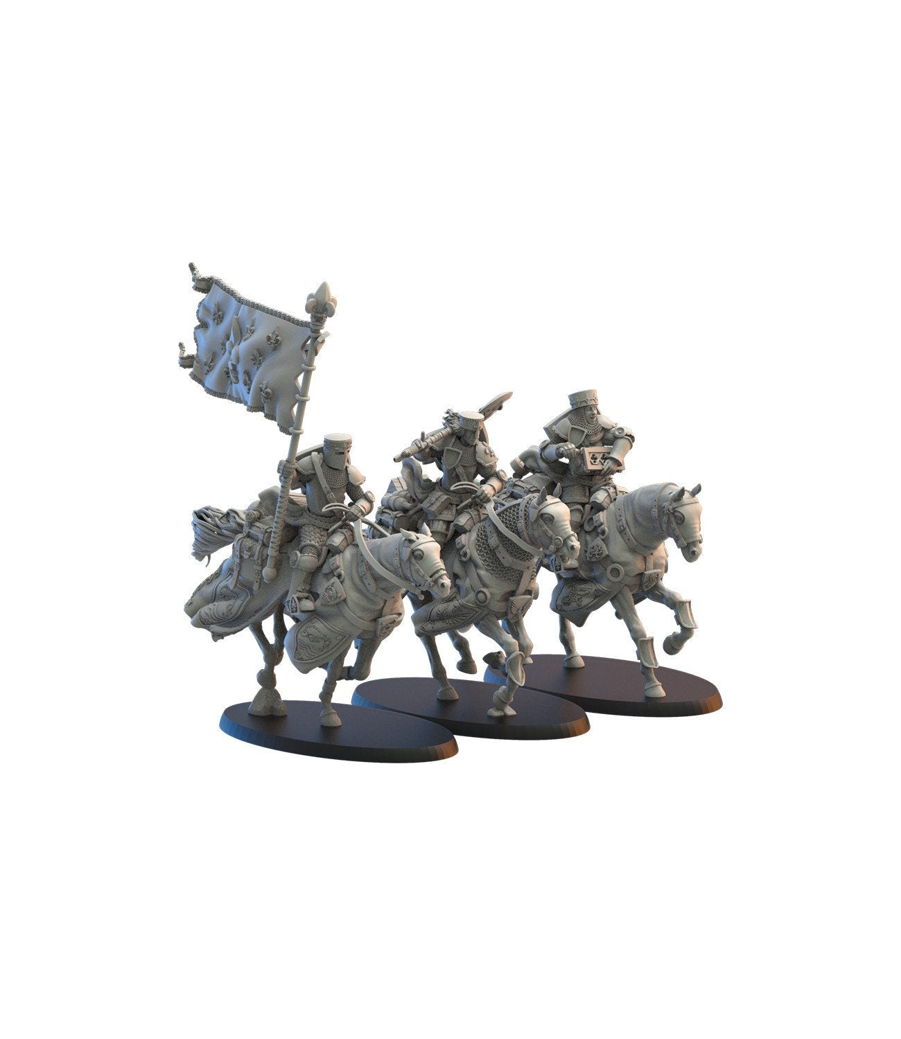 Kingdom Rangers Command Group | Kingdom of Mercia | Lost Kingdom Miniatures | Warhammer Proxy | Kings of War | RPG | D&D | Tabletop