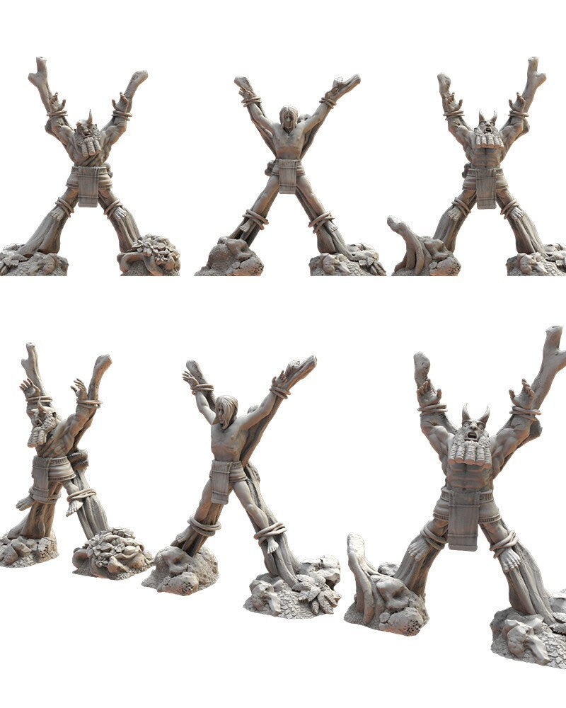 Cuetzpal Prisoners | Saurian Ancients | Lost Kingdom Miniatures | Table Top Gaming | RPG | D&D | Pathfinder