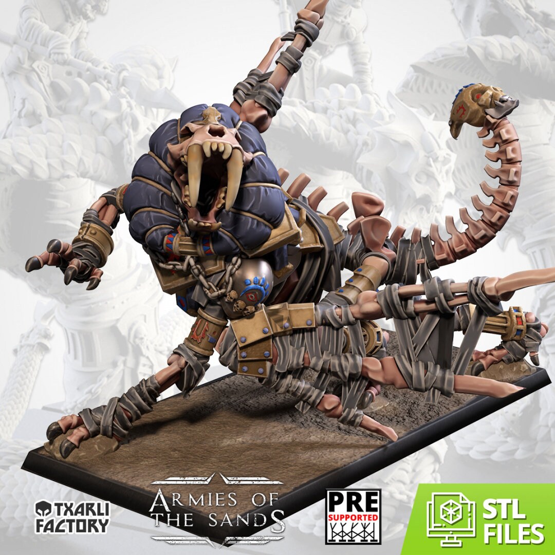 Battle Sphinx / Necrosphinx | Txarli Factory | Armies of the Sands | Warhammer Proxy | Kings of War | RPG | D&D | Tabletop