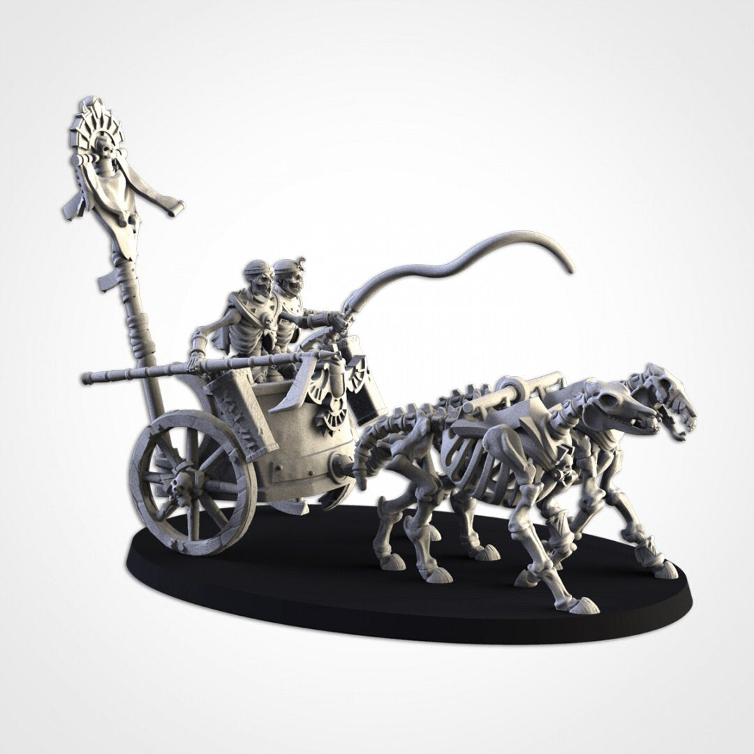Sekelton Chariots | Txarli Factory | Armies of the Sands | Warhammer Proxy | Kings of War | RPG | D&D | Tabletop