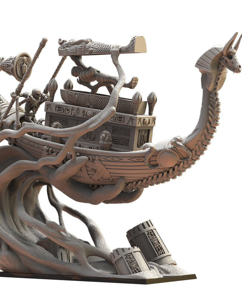 Khufu Ship | Undying Dynasties | Lost Kingdom Miniatures | Warhammer Proxy | Kings of War | RPG | D&D | Tabletop