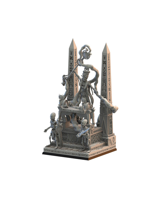 Amenophis on Canopic Altar | Undying Dynasties | Lost Kingdom Miniatures | Warhammer Proxy | Kings of War | RPG | D&D | Tabletop