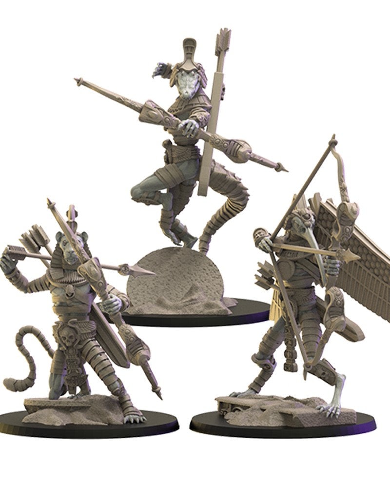 Canopic Guard with Bows | Undying Dynasties | Lost Kingdom Miniatures | Warhammer Proxy | Kings of War | RPG | D&D | Tabletop